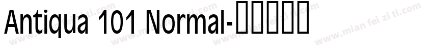 Antiqua 101 Normal字体转换